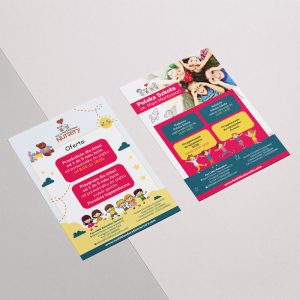 Projekt ulotki dla przedszkola, ulotka szkoła