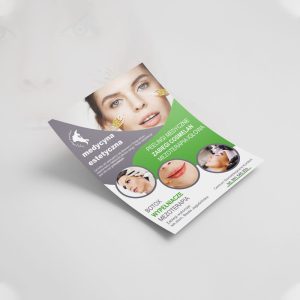 projekt ulotki salon kosmetyczny, projekt beauty