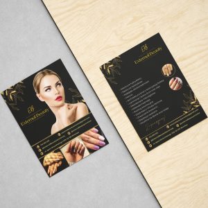projekt ulotki salon kosmetyczny, projekt beauty