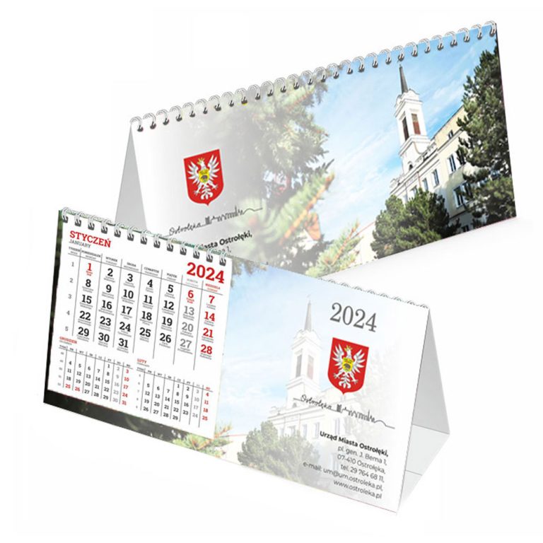 kalendarz biurkowy, projekt kalendarzy biurkowych