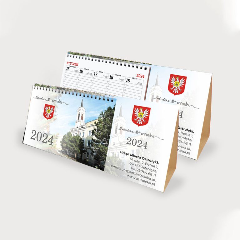 kalendarz biurkowy, projekt kalendarzy biurkowych