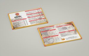 projekt menu dla restauracji, projekt graficzny menu